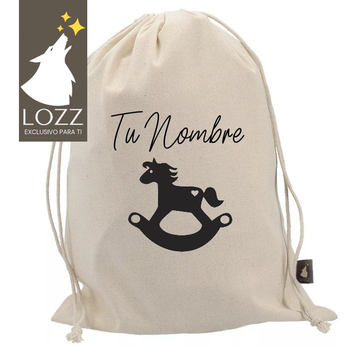 Saquito de Algodón 100% Natural Crea 29x39 cm *Personalizado*